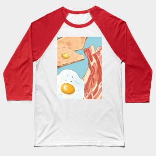 Breakfast Illustration Baseball T-Shirt